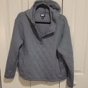 Lands' End Quilted Teal Hoodie